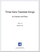 Three Sara Teasdale Songs for Soprano and Piano Vocal Solo & Collections sheet music cover